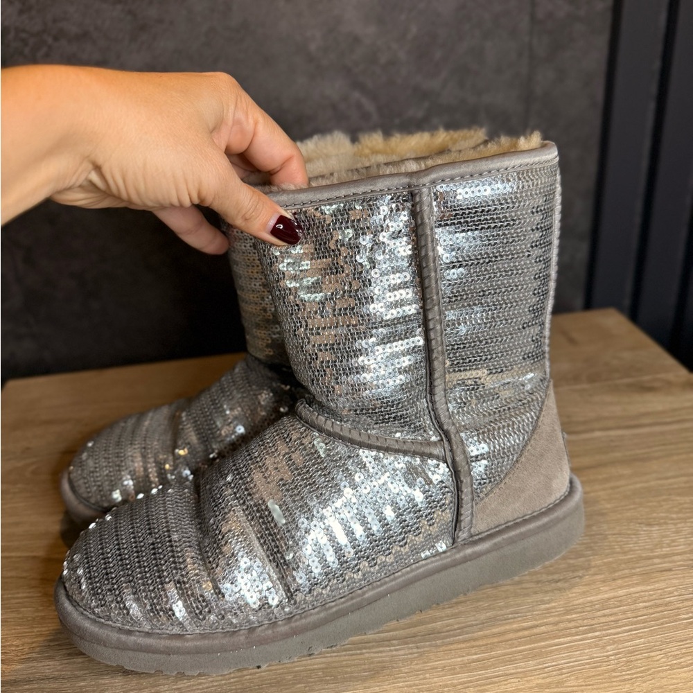 UGG Silver Sequin Winter Boots